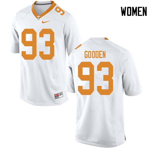 Women #93 Emmit Gooden Tennessee Volunteers College Football Jerseys Sale-White